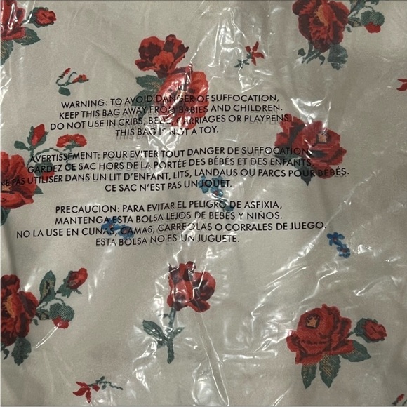 WE WORE WHAT Red Floral Satin Puff Sleeve Mini Dress - Picture 6 of 13